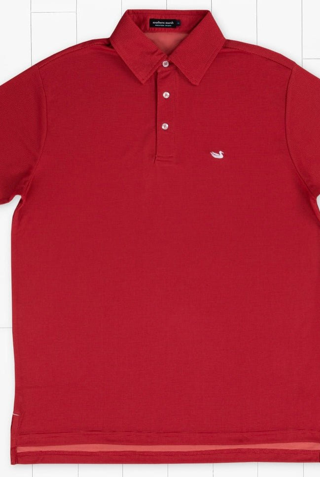 Southern Marsh Abaco Mesh Performance Polo - Red - shirt -Jimberly's Boutique-Olive Branch-Mississippi