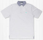 Southern Marsh Albany Flats Stripe Polo - Navy - Southern Marsh Polo -Jimberly's Boutique-Olive Branch-Mississippi