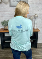 Southern Marsh Authentic Vibrant Tee - Long Sleeve - Ocean Green - Graphic Tee -Jimberly's Boutique-Olive Branch-Mississippi