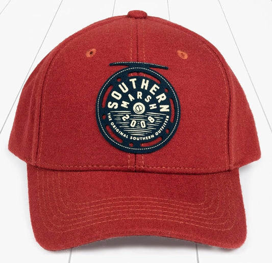 Southern Marsh Backcountry Fly Reel Hat - Red - Jimberly's Boutique