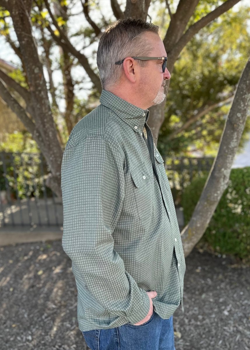Southern Marsh | Leeward Textured | Grid Shirt | Dark Olive - Southern Marsh Button Down - Jimberly's Boutique