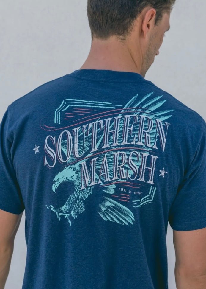 Southern Marsh - Liberty Eagle Tee - Washed Navy - Jimberly's Boutique