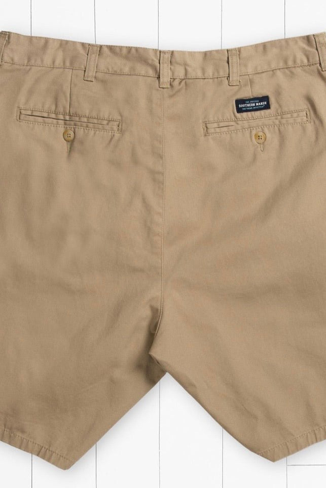 Southern Marsh Men's Regatta Shorts 8” Flat Front-Field Khaki - belt -Jimberly's Boutique-Olive Branch-Mississippi