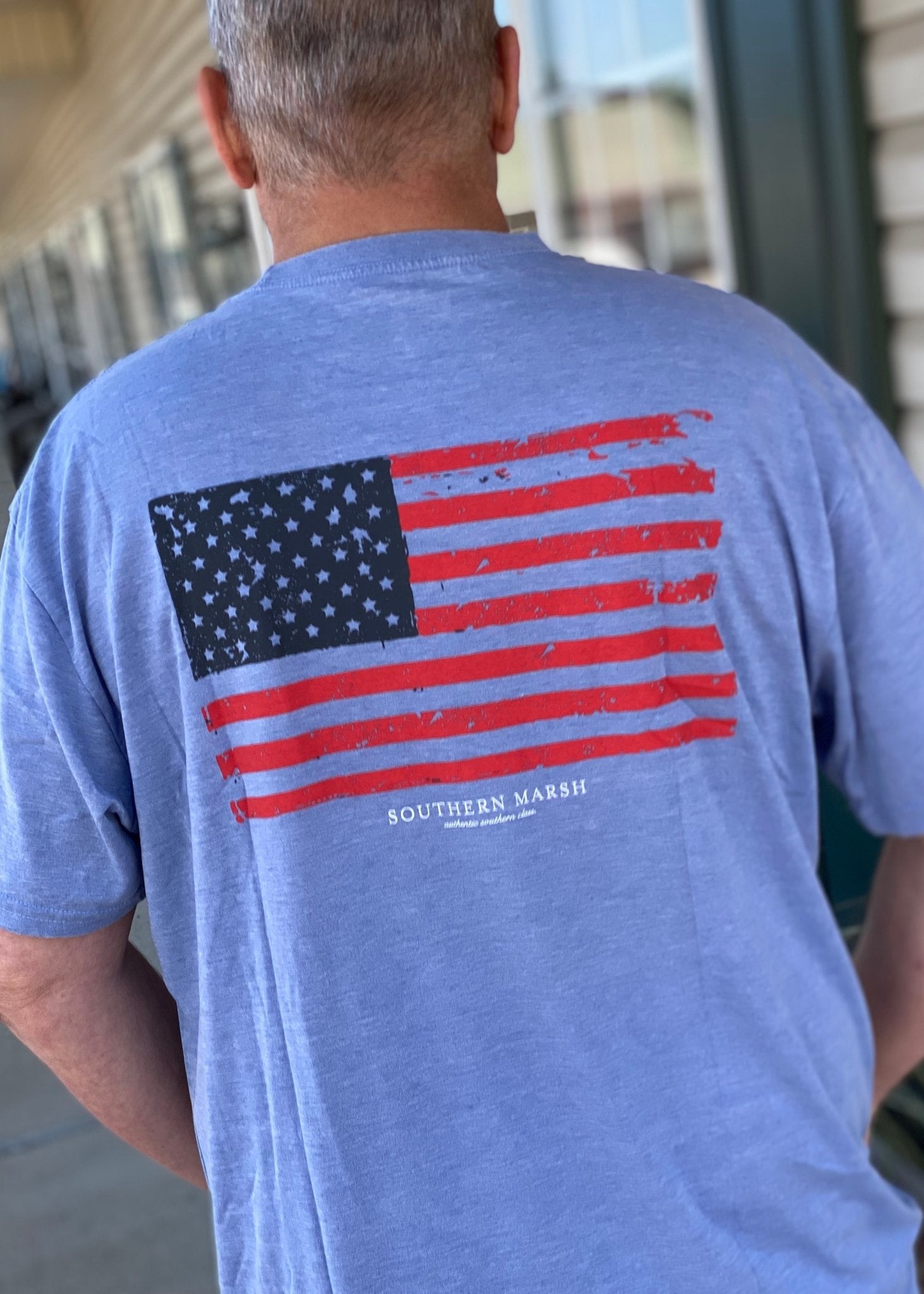 Southern Marsh Seawash Tee - Vintage Flag Blue - Jimberly's Boutique