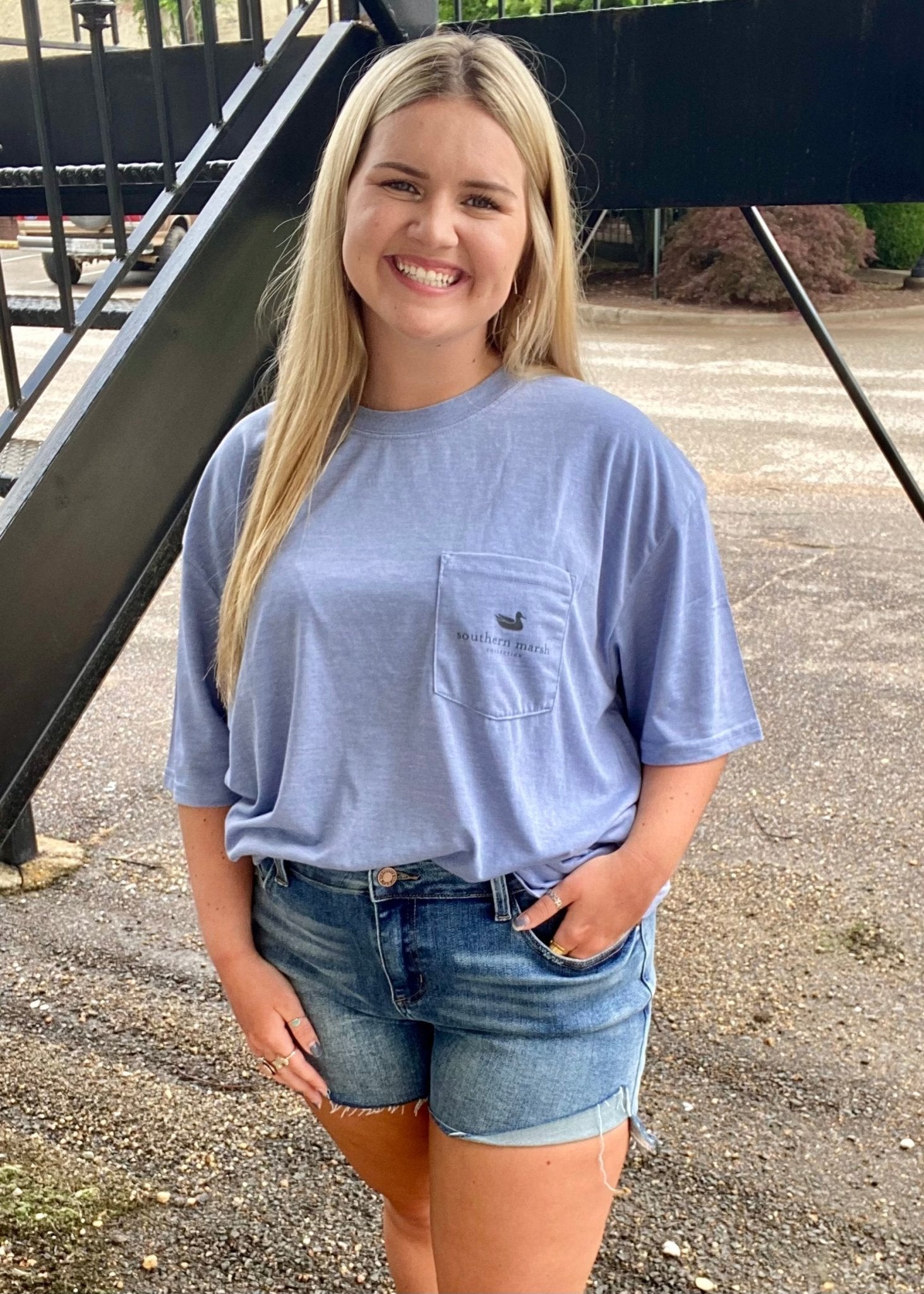 Southern Marsh Seawash Tee - Vintage Flag Blue - Jimberly's Boutique