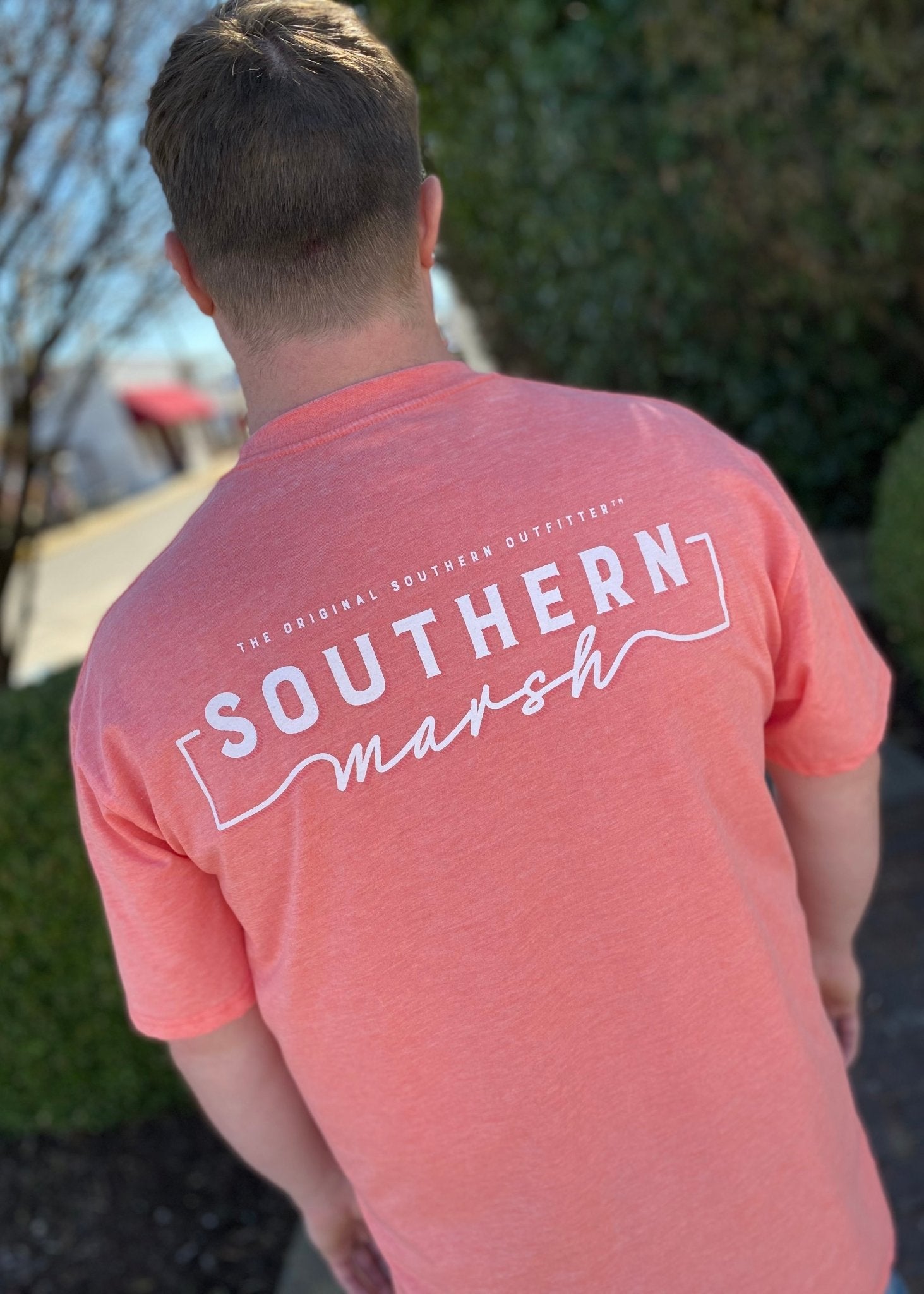 Southern Marsh Seawash Tee - Waves - Coral - Jimberly's Boutique