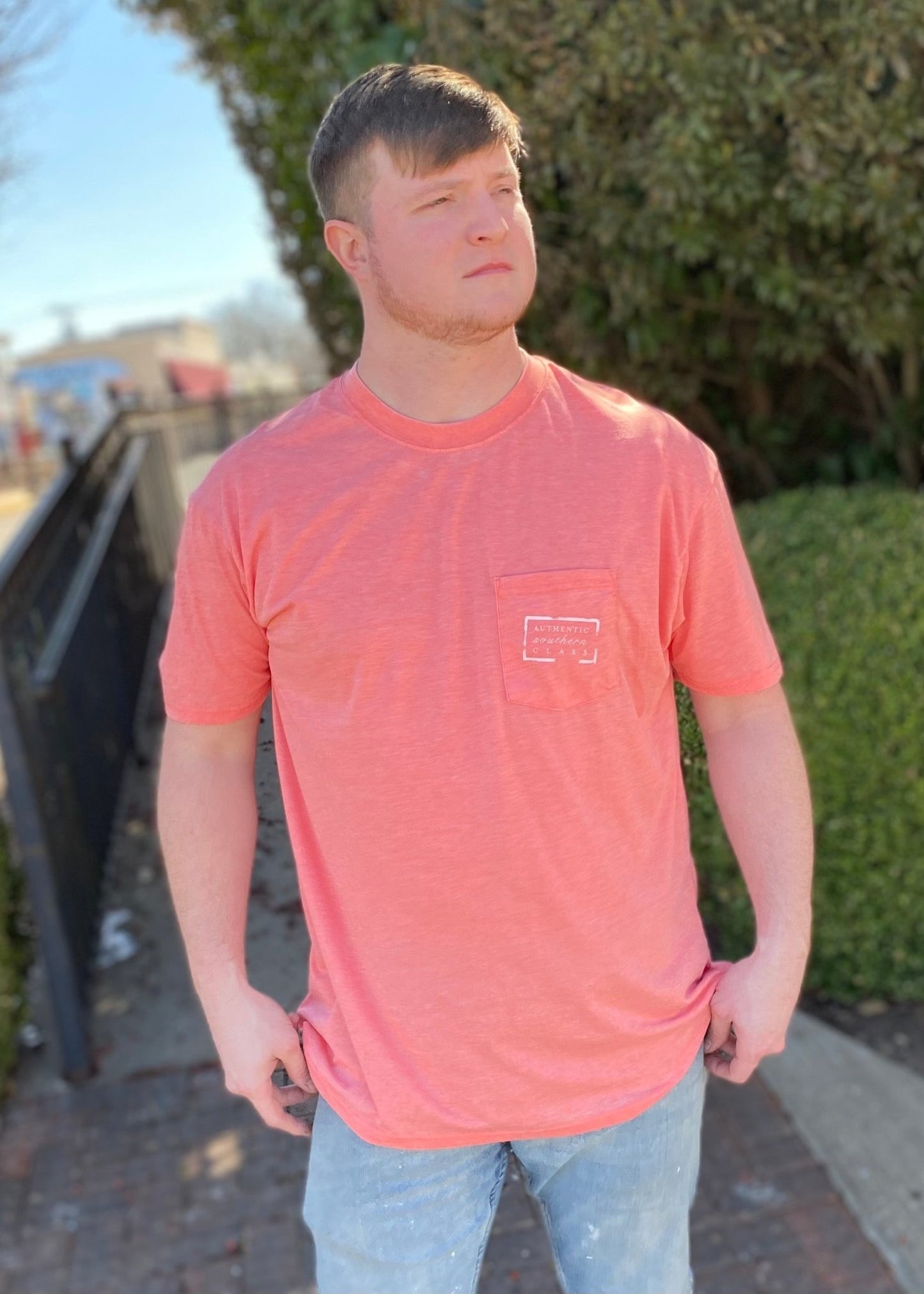 Southern Marsh Seawash Tee - Waves - Coral - Jimberly's Boutique