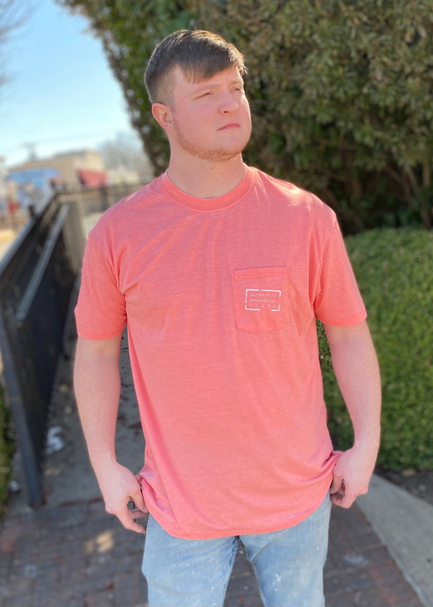 Southern Marsh Seawash Tee - Waves - Coral - Jimberly's Boutique