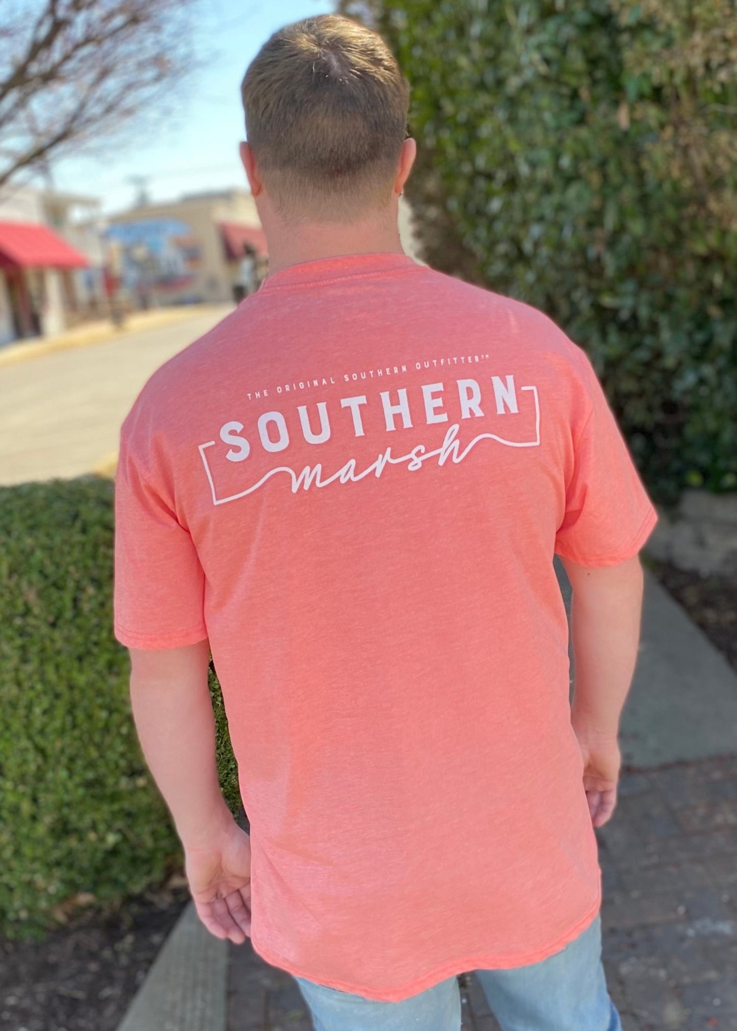 Southern Marsh Seawash Tee - Waves - Coral - Jimberly's Boutique