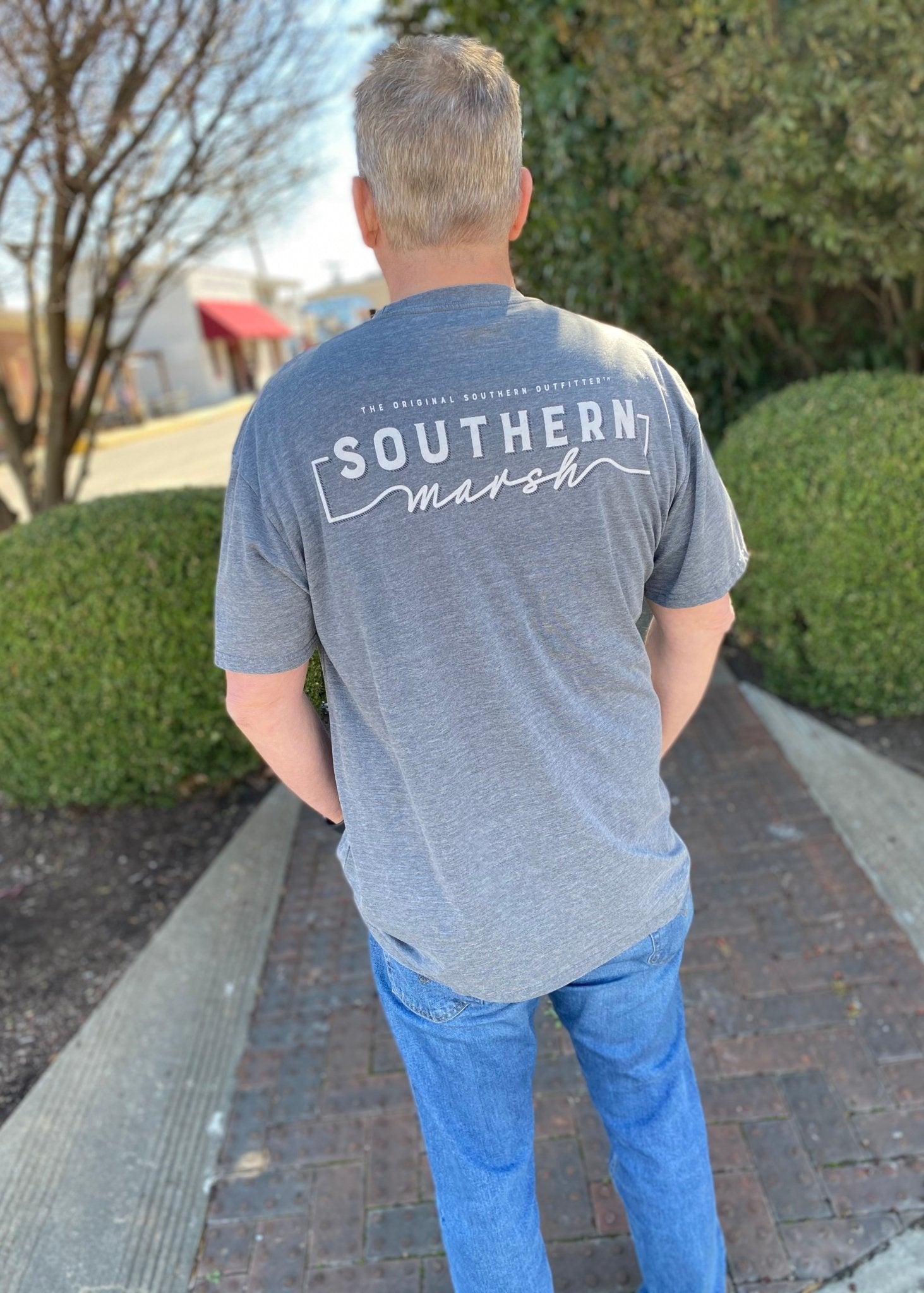 Southern Marsh Seawash Tee - Waves - Midnight Grey - Jimberly's Boutique