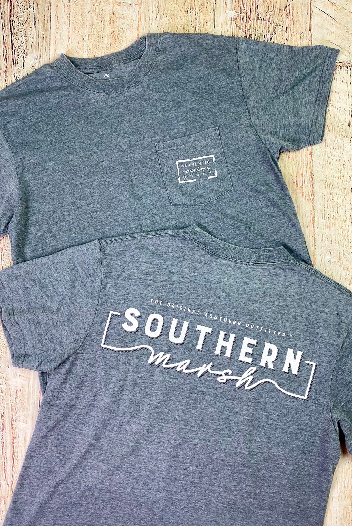 Southern Marsh Seawash Tee - Waves - Midnight Grey - Graphic Tee -Jimberly's Boutique-Olive Branch-Mississippi
