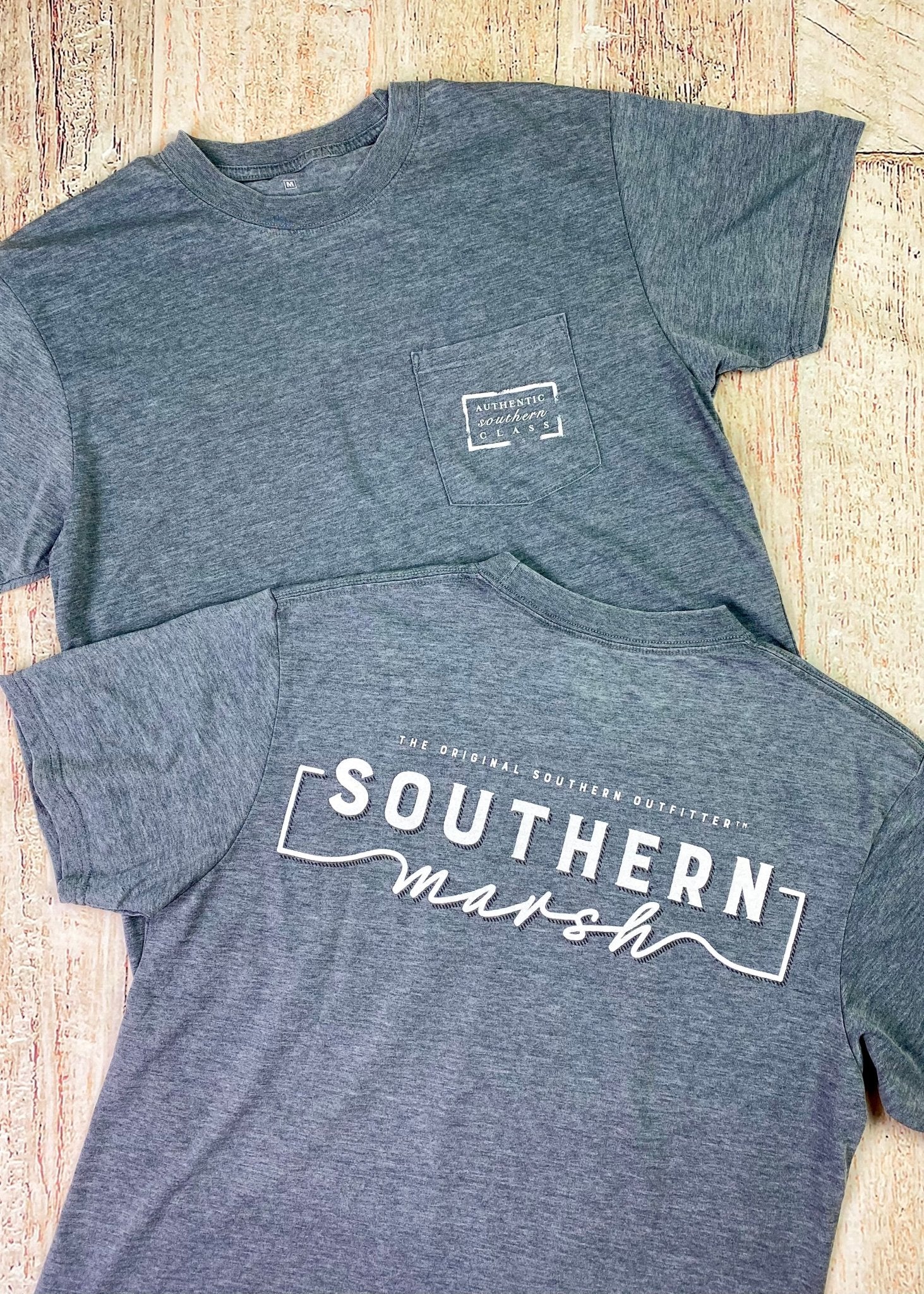 Southern Marsh Seawash Tee - Waves - Midnight Grey - Jimberly's Boutique