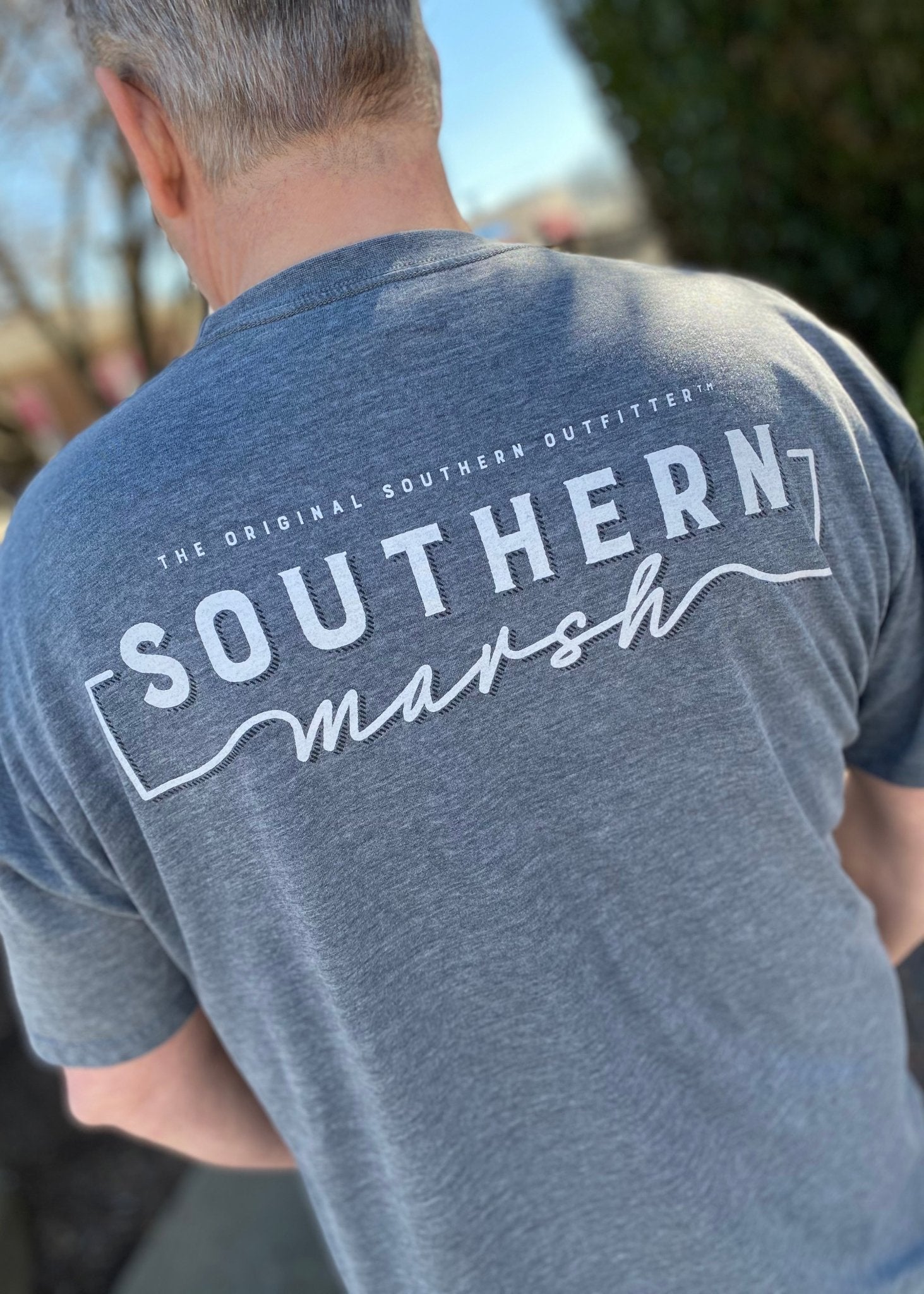 Southern Marsh Seawash Tee - Waves - Midnight Grey - Jimberly's Boutique