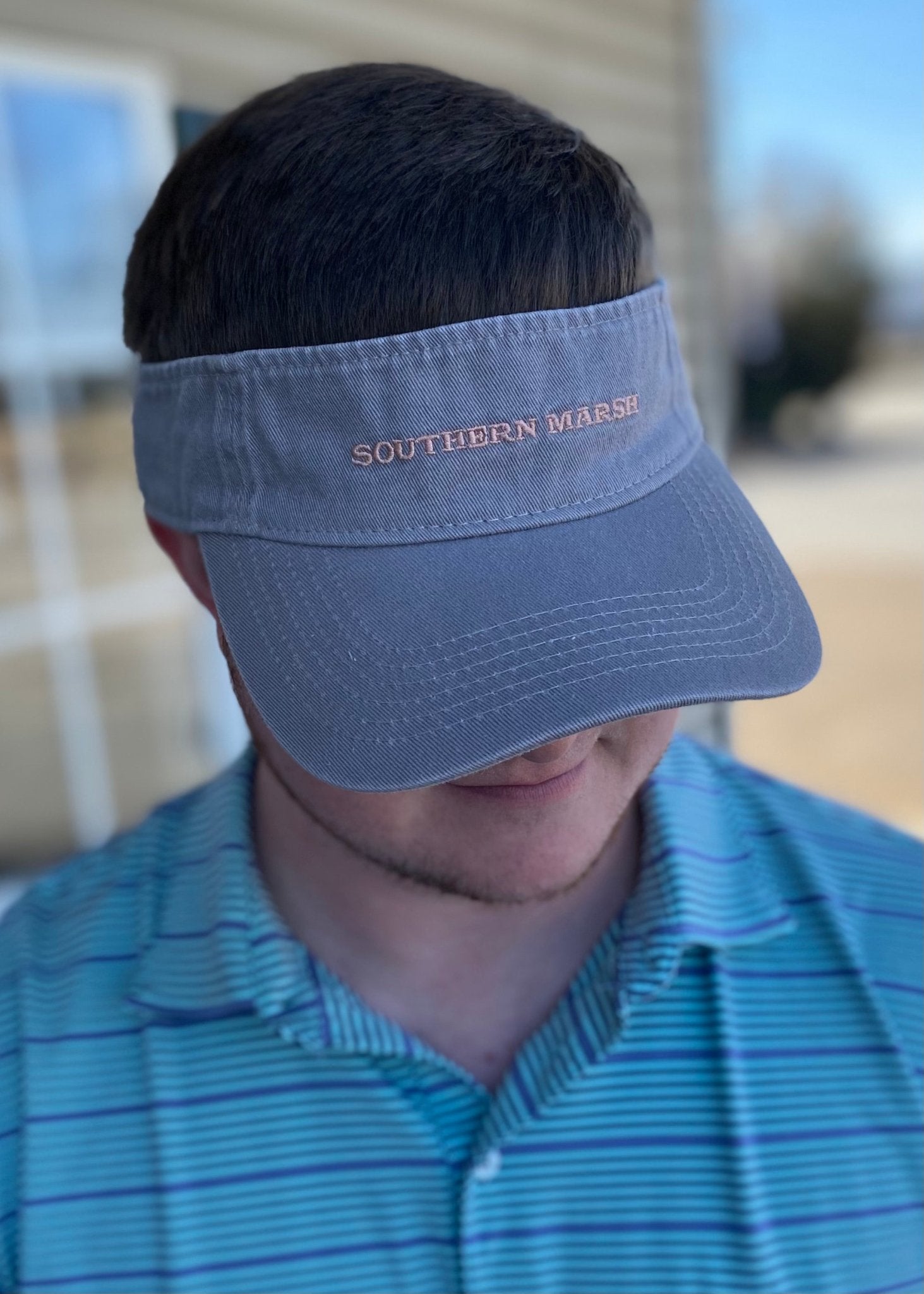 Southern Marsh Traditions Washed Visor - Light Gray - Jimberly's Boutique
