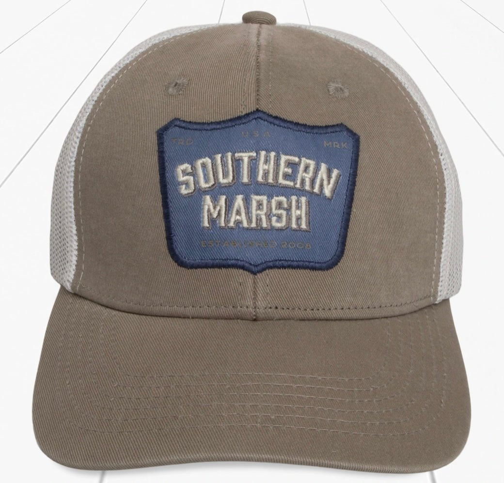 Southern Marsh Trucker Hat - Posted Lands - Burnt Taupe - Jimberly's Boutique