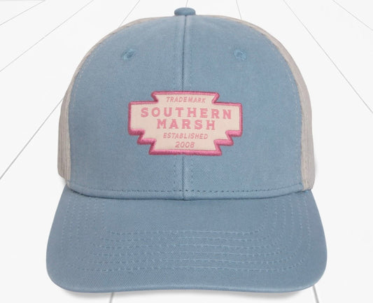 Southern Marsh Trucker Trucker Hat - Santa Fe - Light Blue - Jimberly's Boutique