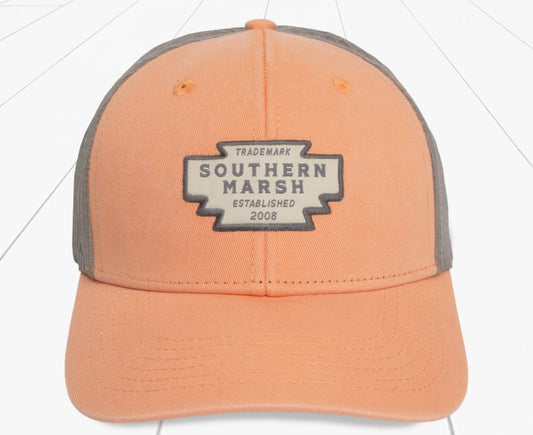 Southern Marsh Trucker Trucker Hat - Santa Fe - Melon - Jimberly's Boutique