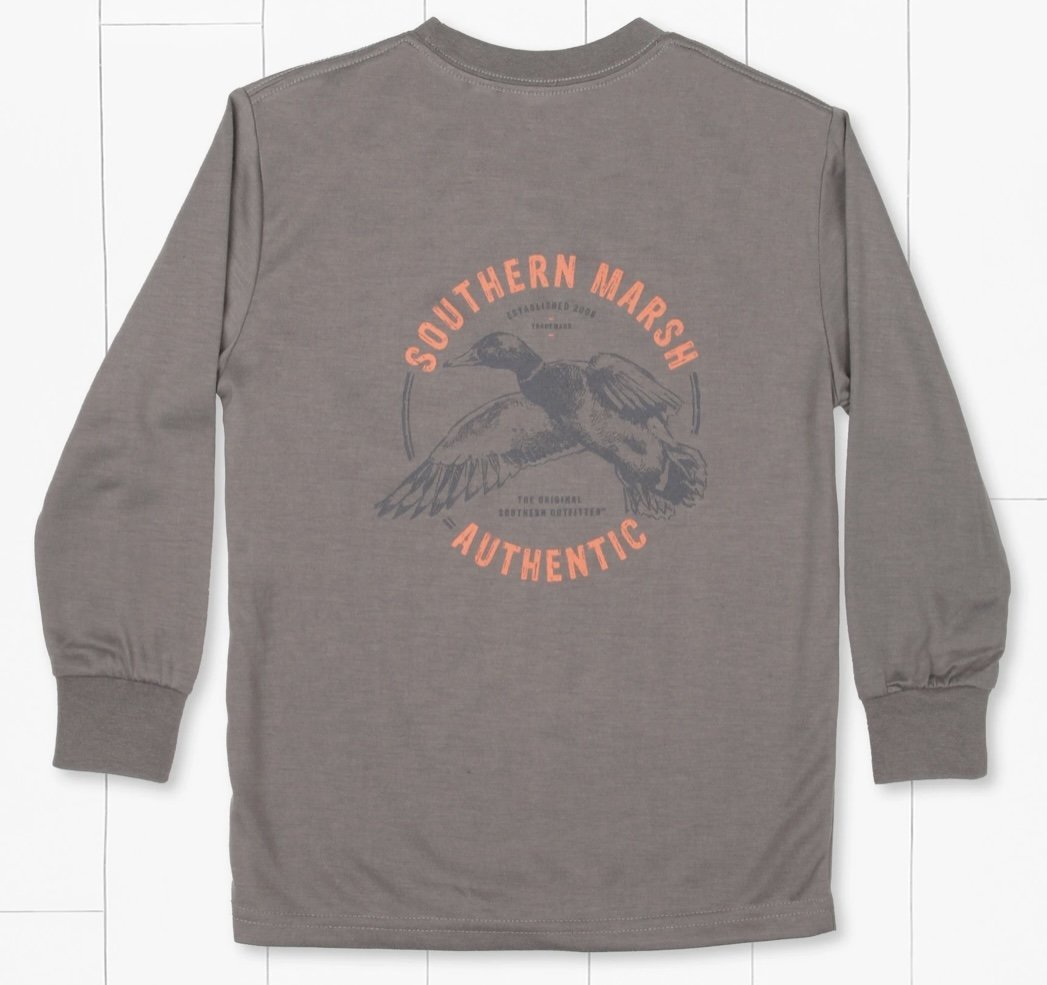 Southern Marsh YOUTH FieldTec Comfort Tee - Inflight - Dark Gray - Graphic Tee - Jimberly's Boutique - Olive Branch - Mississippi