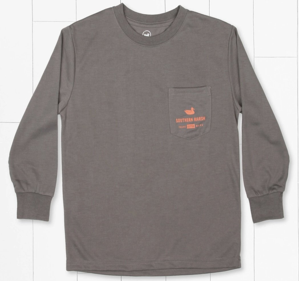 Southern Marsh YOUTH FieldTec Comfort Tee - Inflight - Dark Gray - Graphic Tee - Jimberly's Boutique - Olive Branch - Mississippi