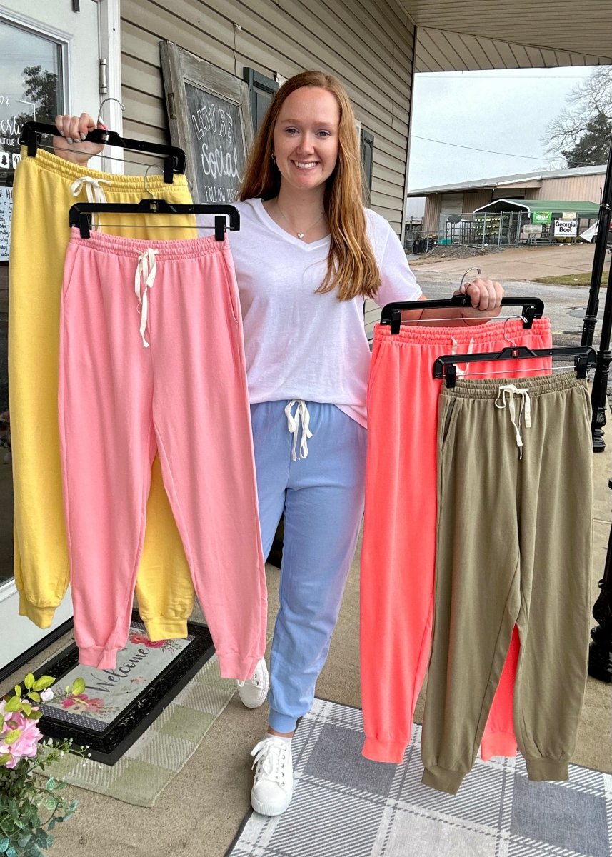 Springtime French Terry Joggers - 5 Colors! - Jimberly's Boutique