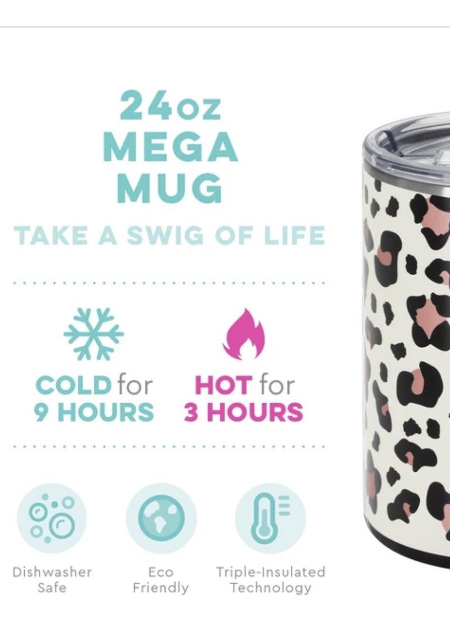 Swig 24oz Mega Mug - Luxy Leopard - Jimberly's Boutique
