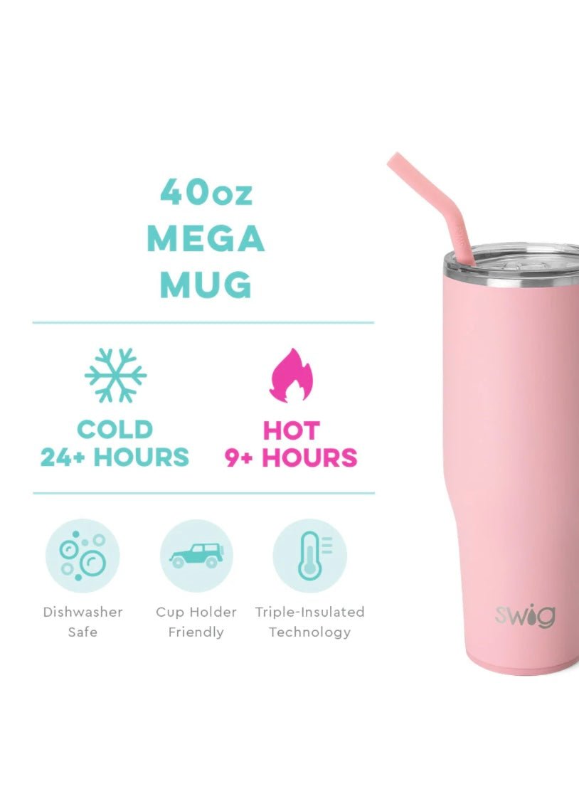 Swig Mega Mug 40 oz - Blush - Jimberly's Boutique