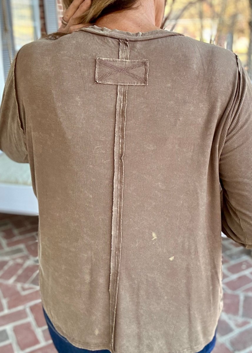 Take It Easy Top - Mocha - Casual Top -Jimberly's Boutique-Olive Branch-Mississippi