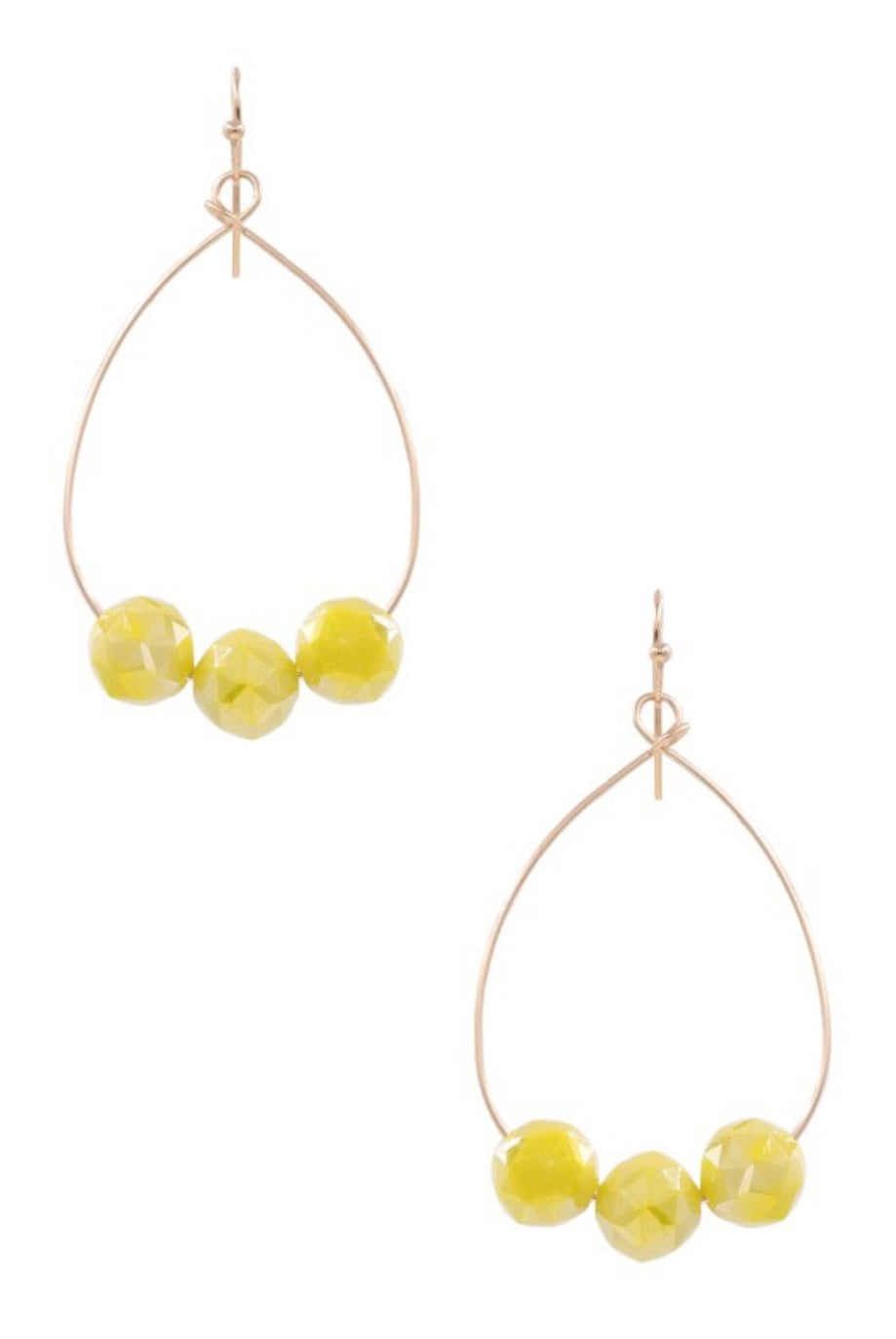 Teardrop 3 Bead Earrings - earrings -Jimberly's Boutique-Olive Branch-Mississippi