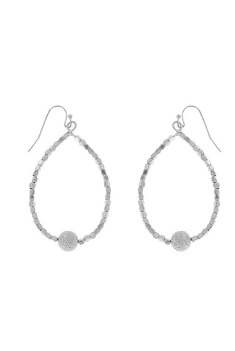 Teardrop Cube Beaded Dangle Earrings - earrings -Jimberly's Boutique-Olive Branch-Mississippi