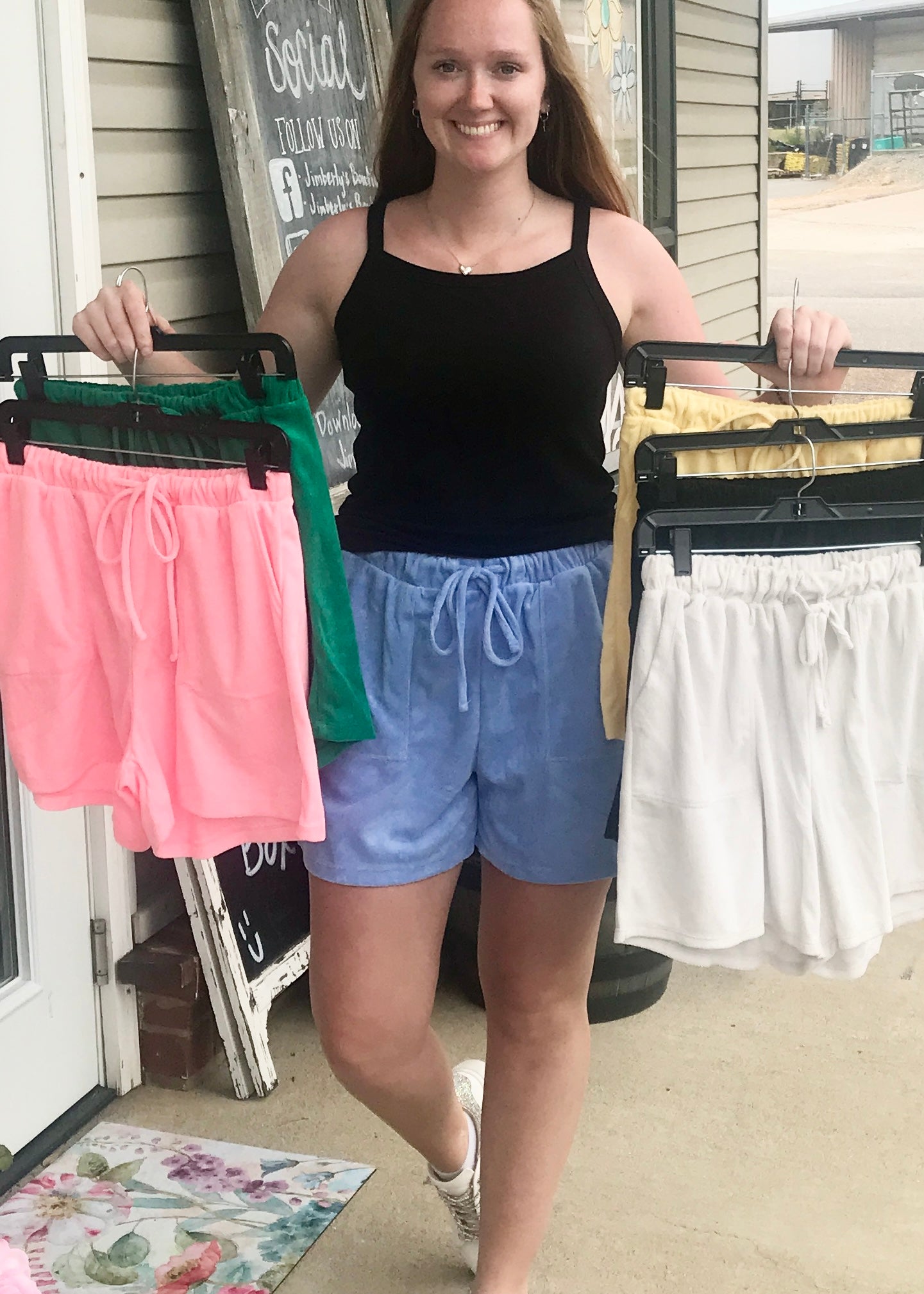 Man On The Boon. Terry drawstring-waist shorts - Purple