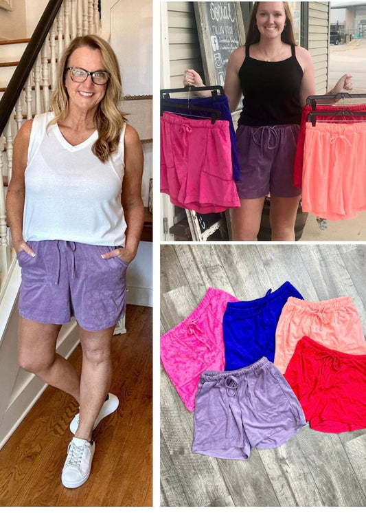 Terry Drawstring Waist Shorts - Round 2 - Jimberly's Boutique