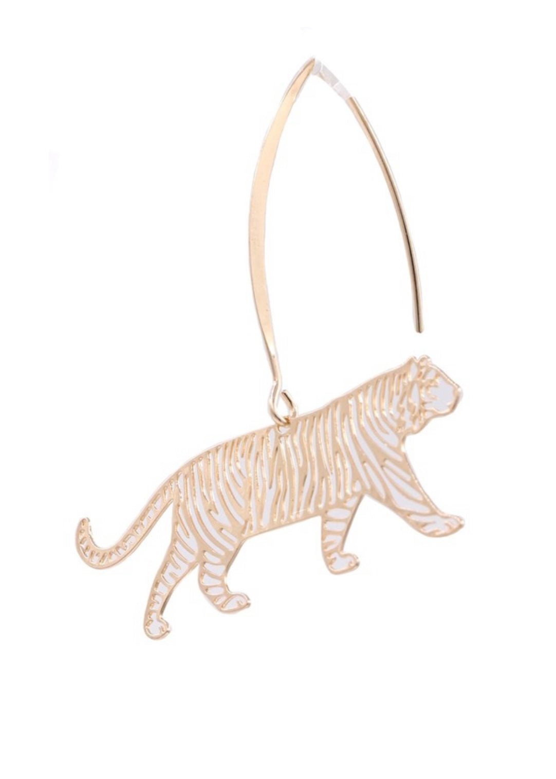 Tiger Cut Out Threader Earrings - -Jimberly's Boutique-Olive Branch-Mississippi