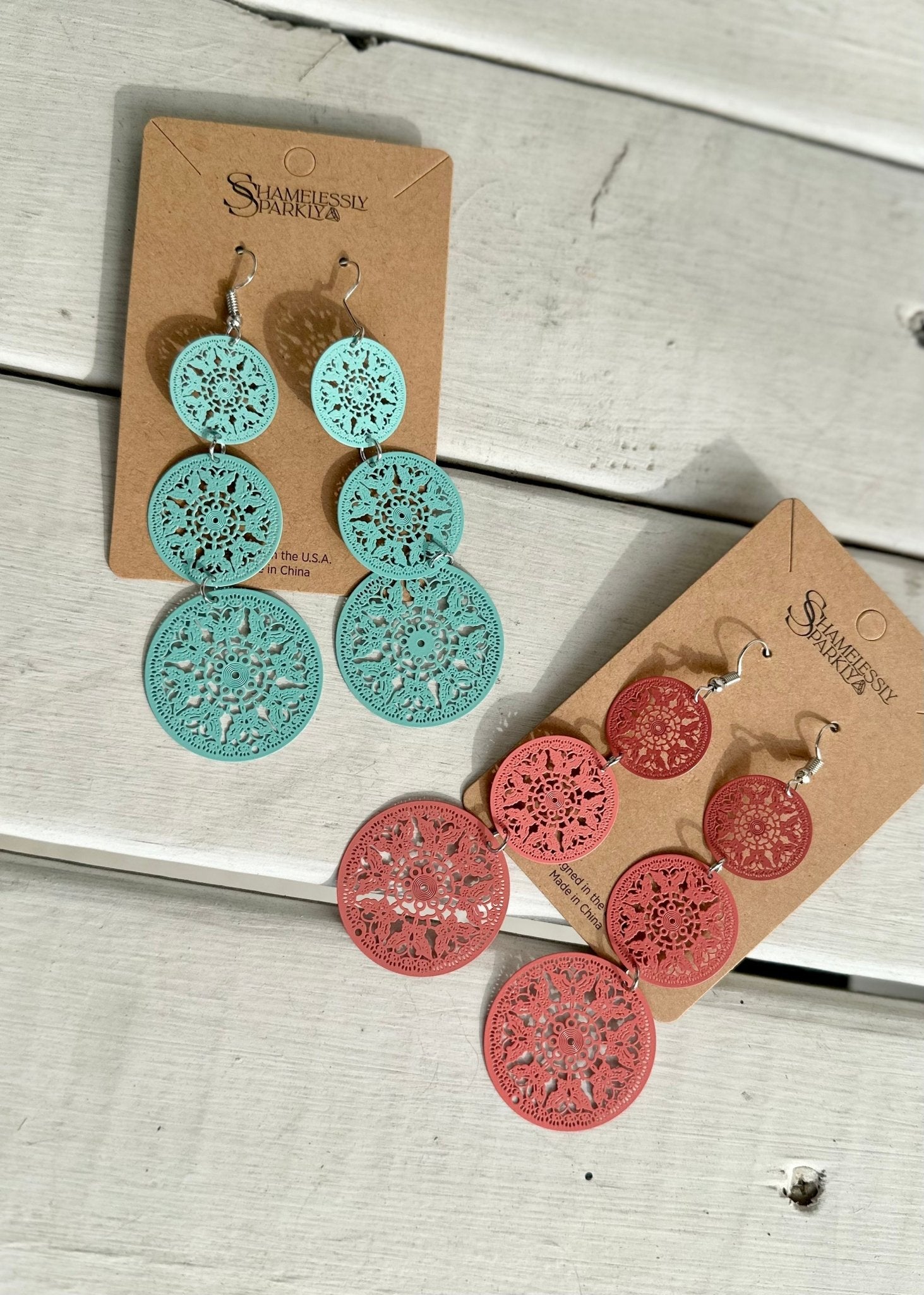 Triple Circle Filigree Earrings - Jimberly's Boutique