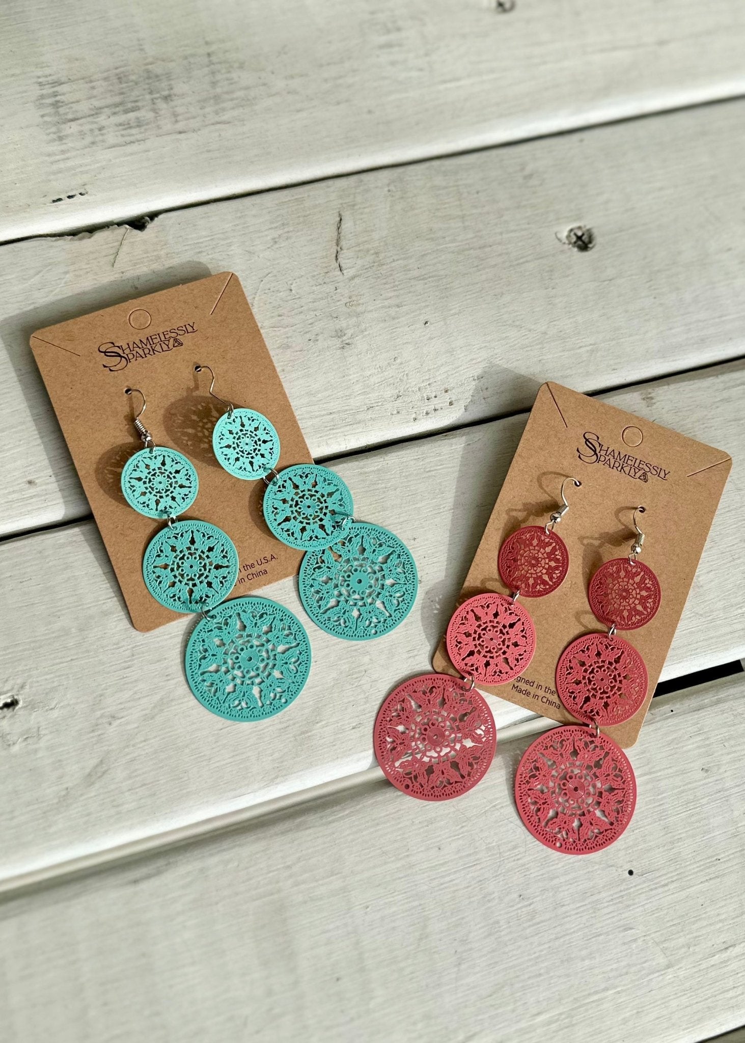 Triple Circle Filigree Earrings - Jimberly's Boutique