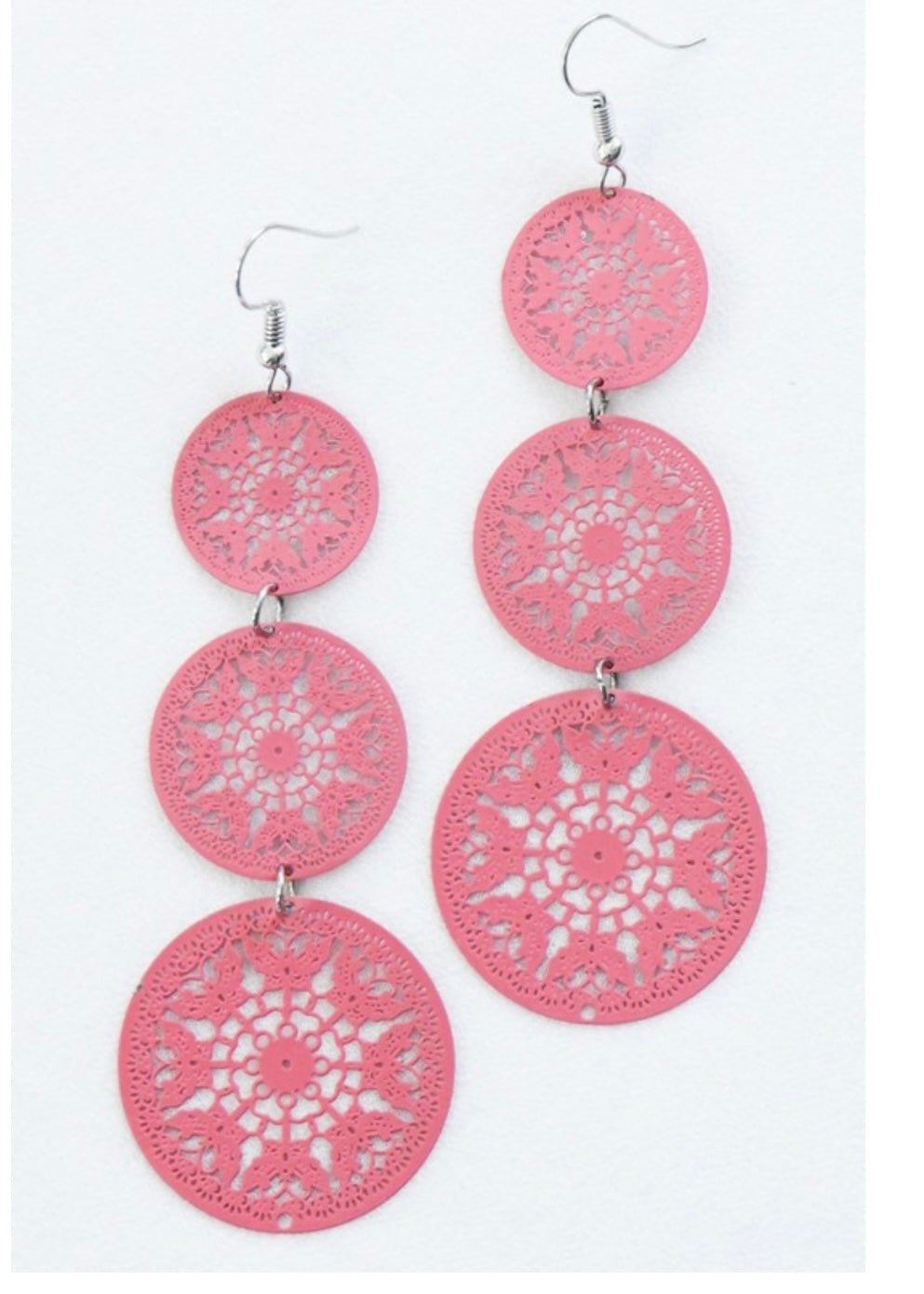 Triple Circle Filigree Earrings - Jimberly's Boutique