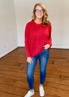Trisha Dolman Sleeve Sweater - Red | Zenana - -Jimberly's Boutique-Olive Branch-Mississippi