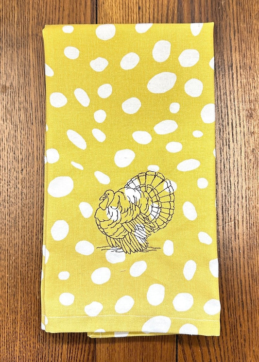 Turkey Embroidered Tea Towel - tea towel - Jimberly's Boutique