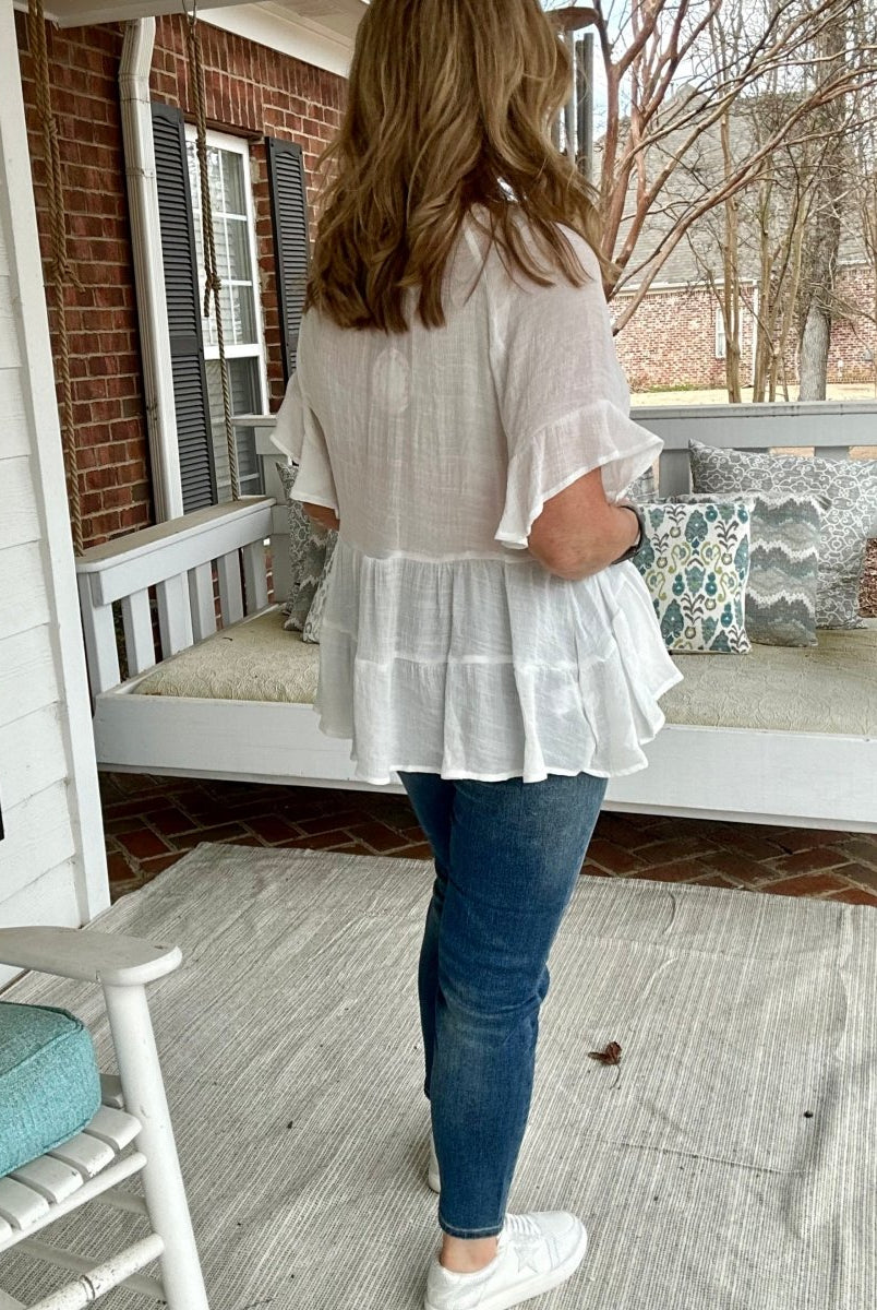Umgee | All About Ruffles Top | Off White - Casual Top -Jimberly's Boutique-Olive Branch-Mississippi