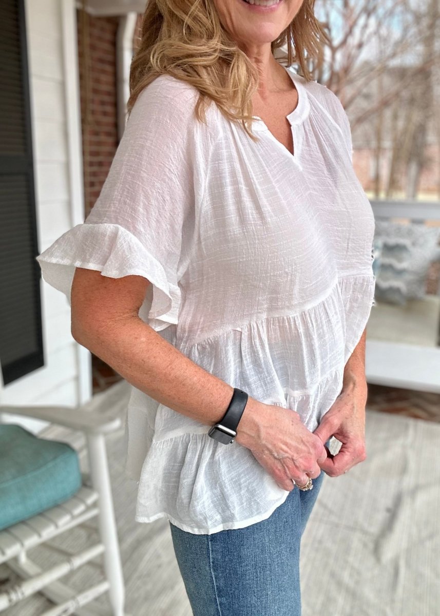 Umgee | All About Ruffles Top | Off White - Casual Top -Jimberly's Boutique-Olive Branch-Mississippi