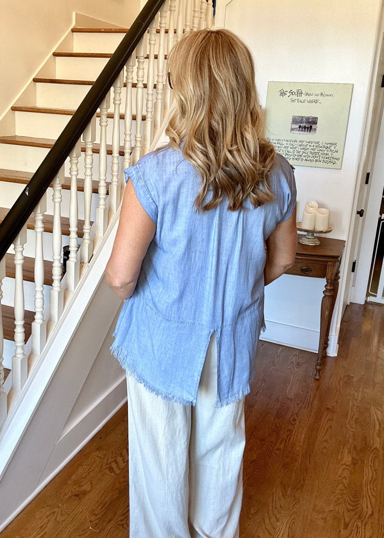 Umgee All For Nothing Top - Denim Blue - Jimberly's Boutique