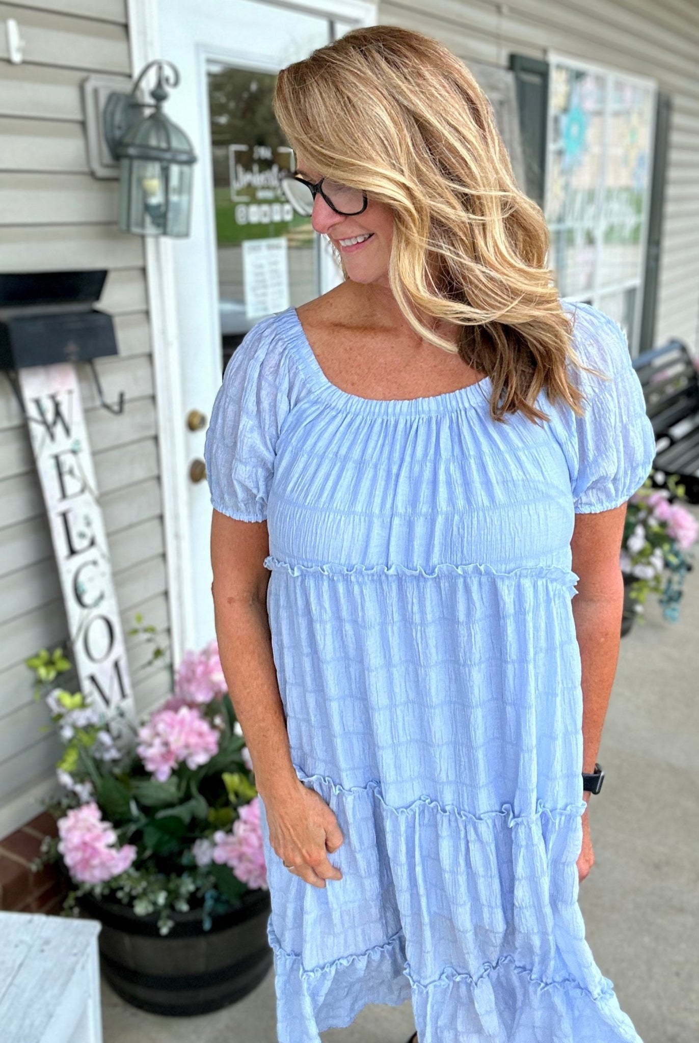 Umgee Free Flowin' Tiered Maxi Dress - Lt Blue - Umgee Dress -Jimberly's Boutique-Olive Branch-Mississippi
