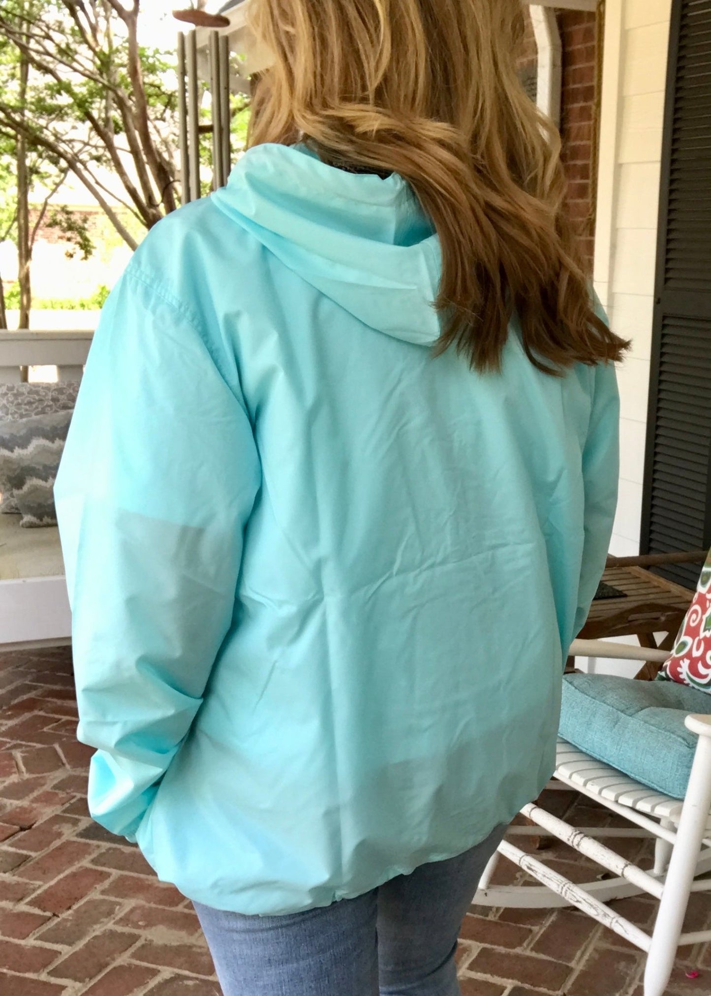 Unlined Pullover Rain Jacket--Aqua - Jimberly's Boutique