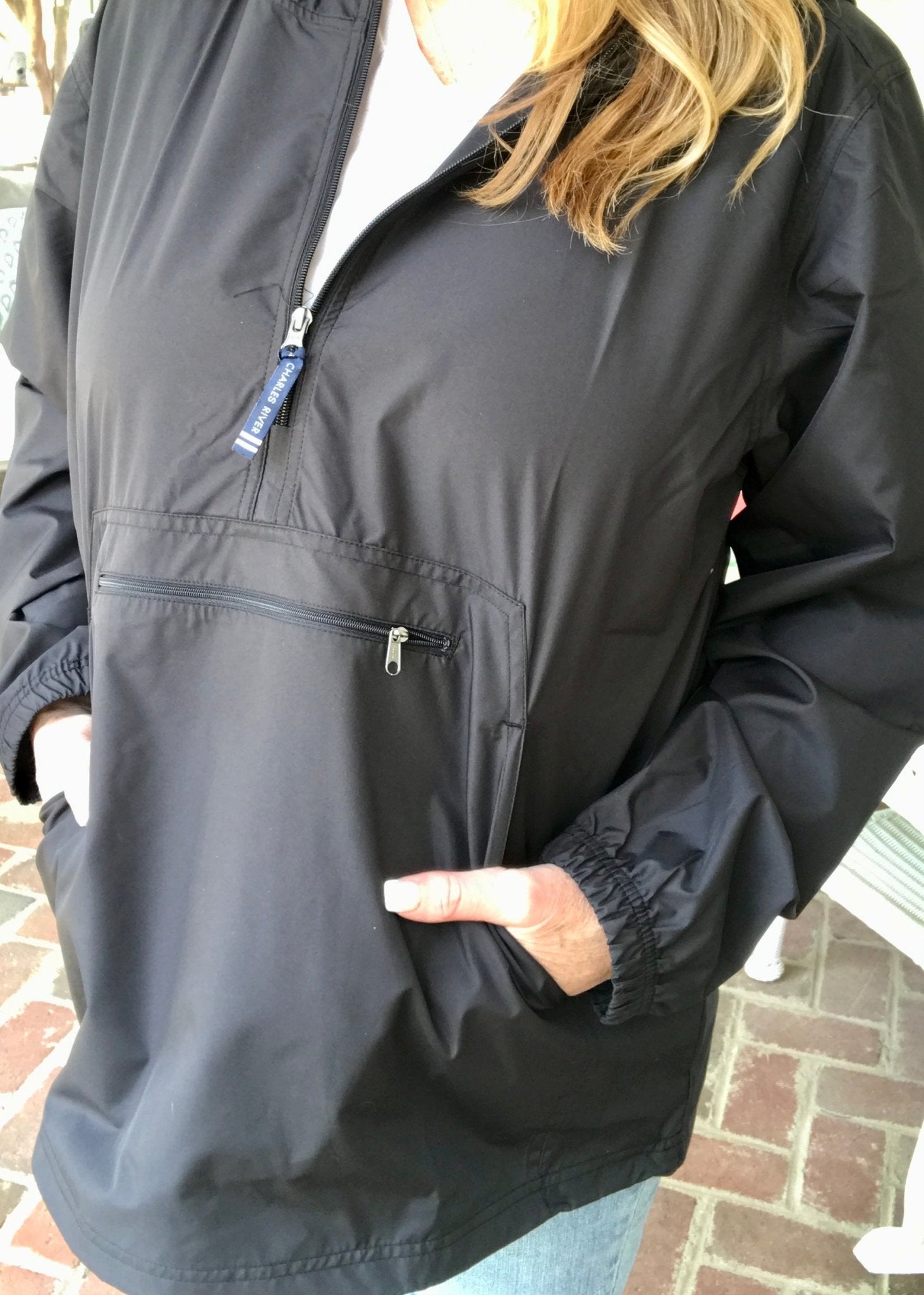 Unlined Pullover Rain Jacket--Black - Jimberly's Boutique