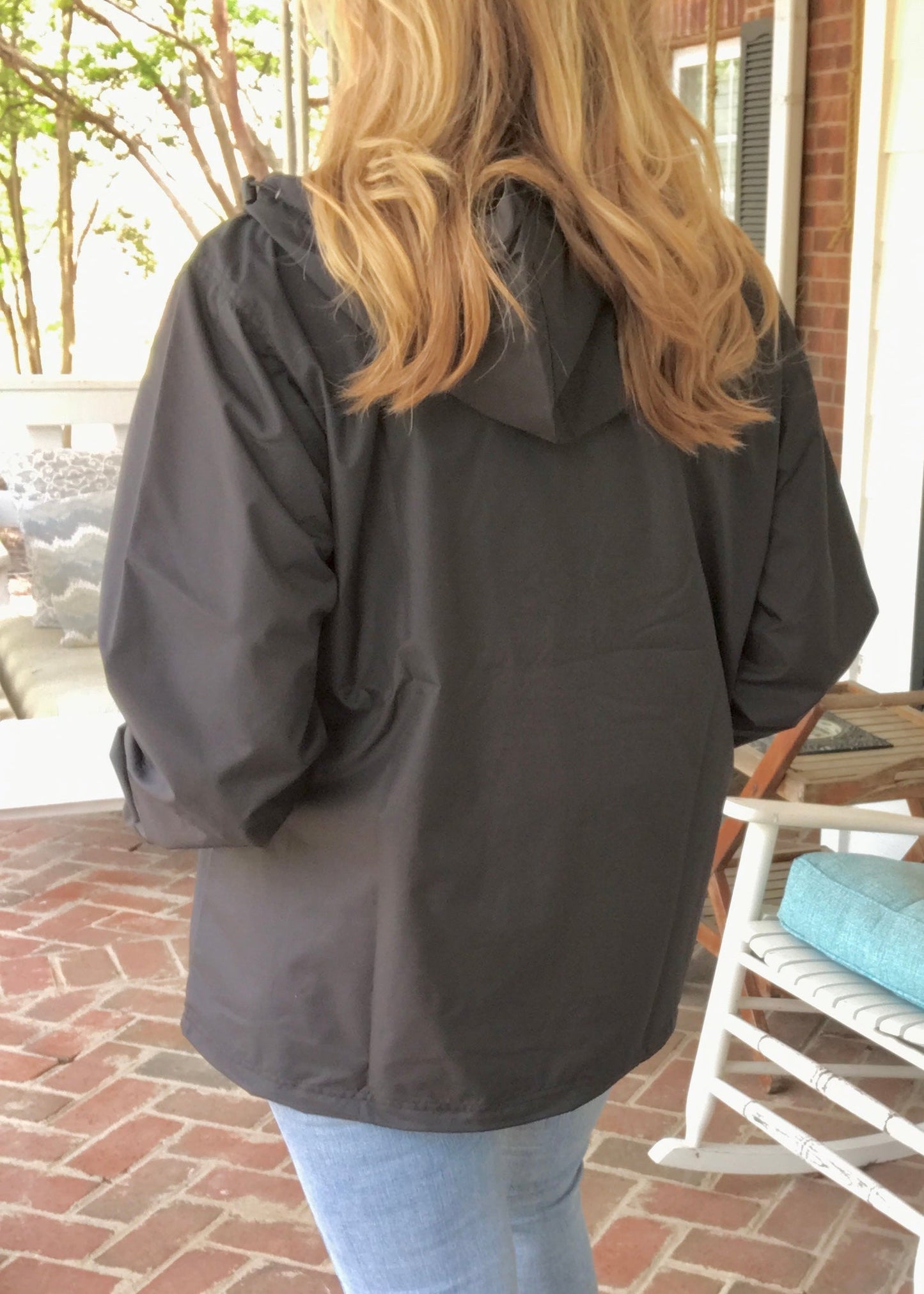 Unlined Pullover Rain Jacket--Black - Jimberly's Boutique