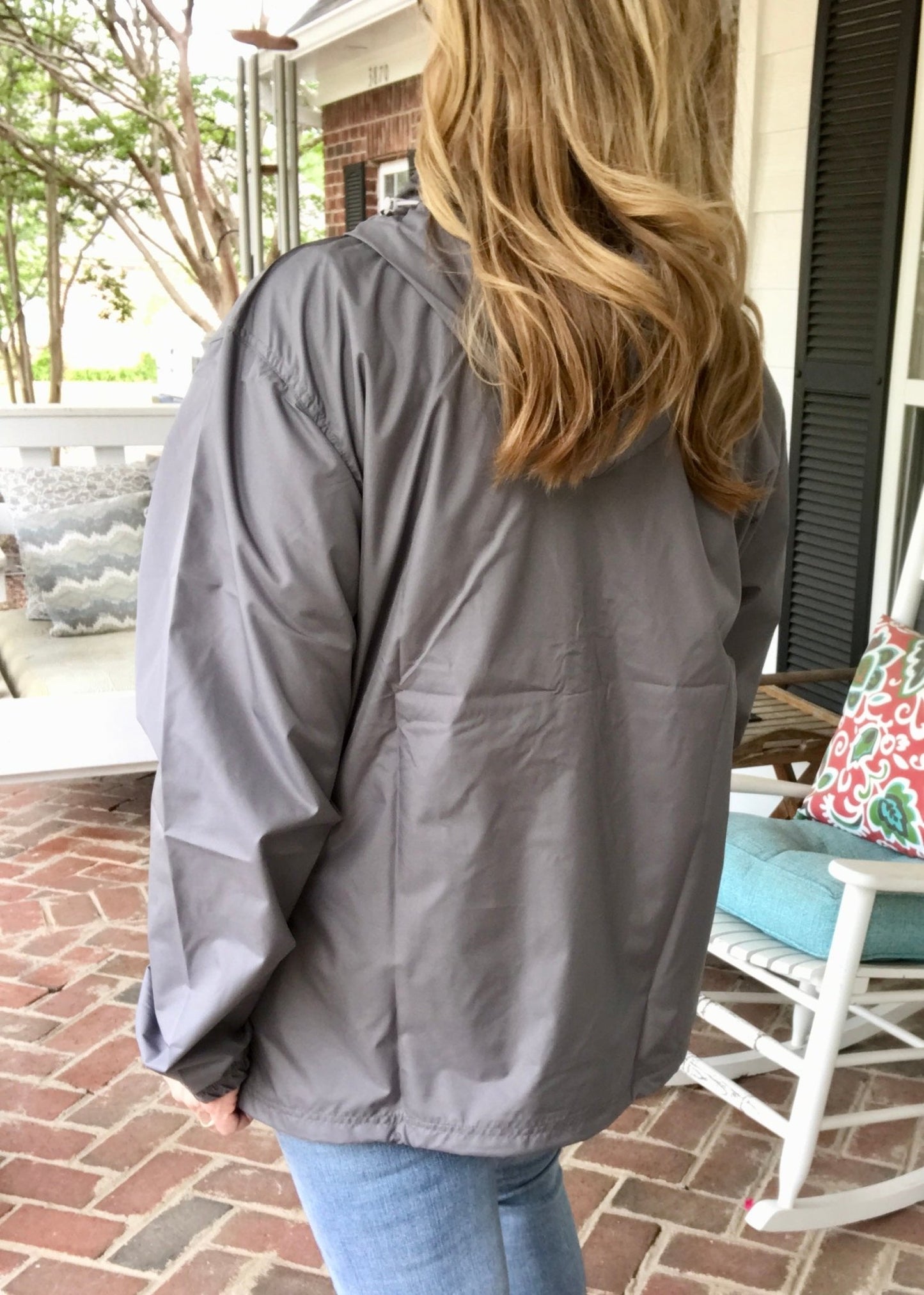 Unlined Pullover Rain Jacket--Grey - Jimberly's Boutique