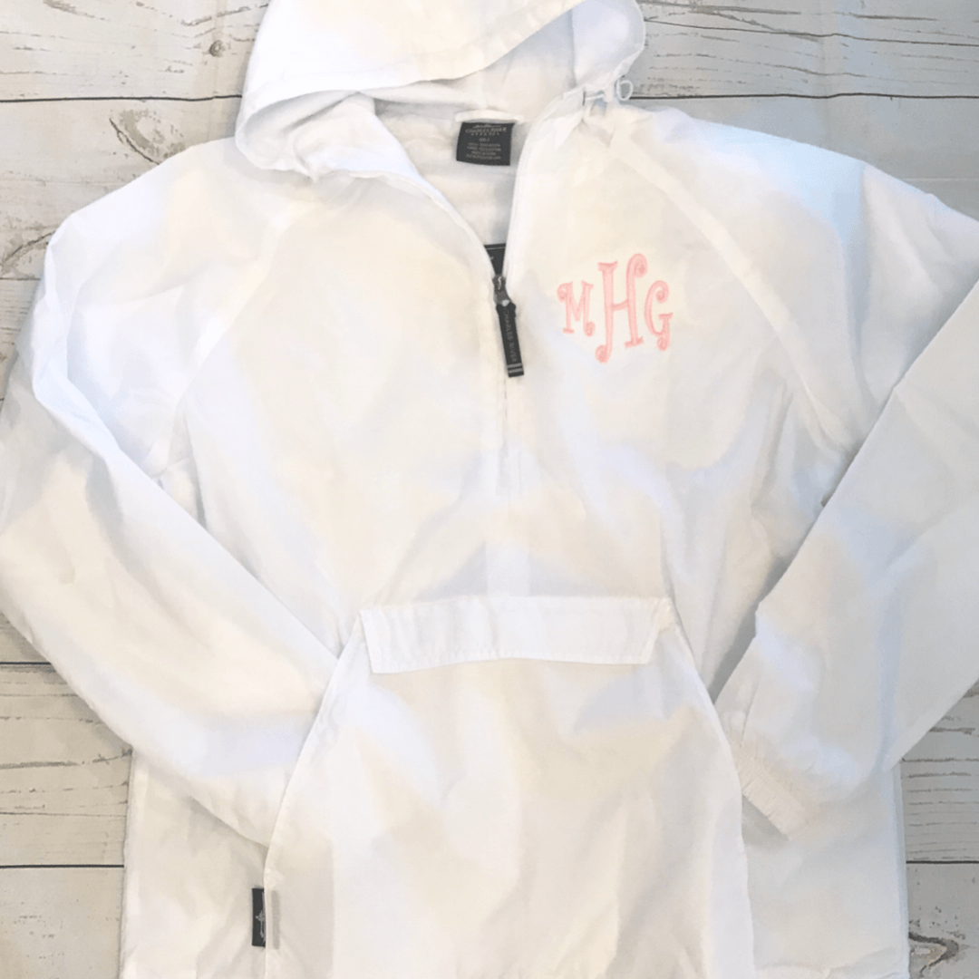 Unlined Pullover Rain Jacket--White - Jimberly's Boutique