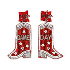 Western Game Day Cowboy Boots Earrings - earrings -Jimberly's Boutique-Olive Branch-Mississippi