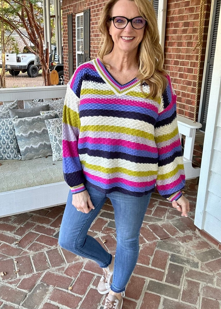 What It Is Striped Sweater - Jimberly's Boutique