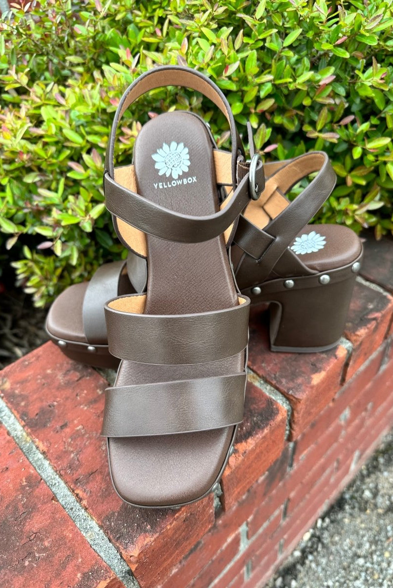 Yellowbox Orsha Platform Heel - Dark Brown - platform sandals -Jimberly's Boutique-Olive Branch-Mississippi