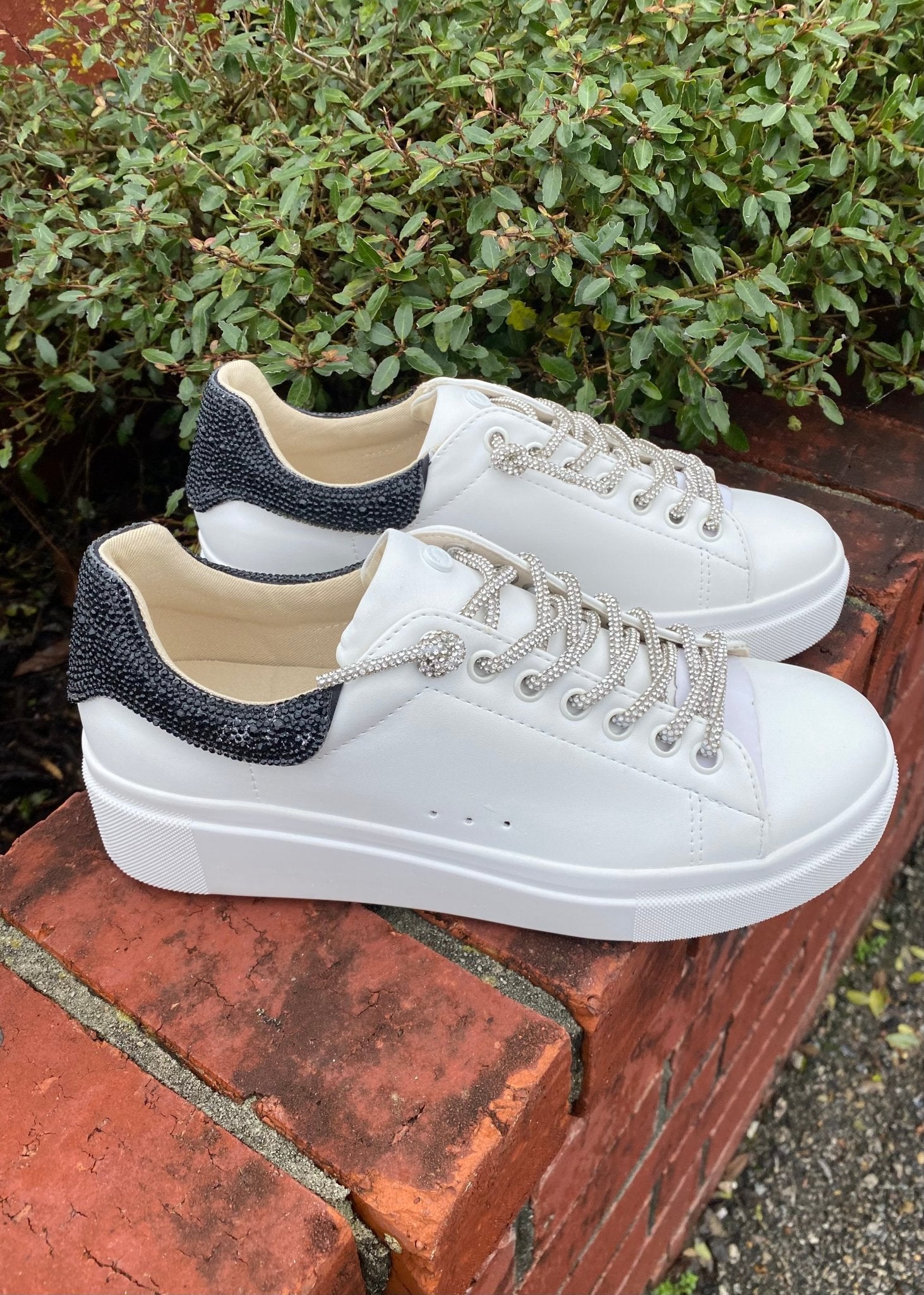 YellowBox Rhinestone Sneakers - Black - Jimberly's Boutique